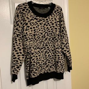 1x cheetah print sweater